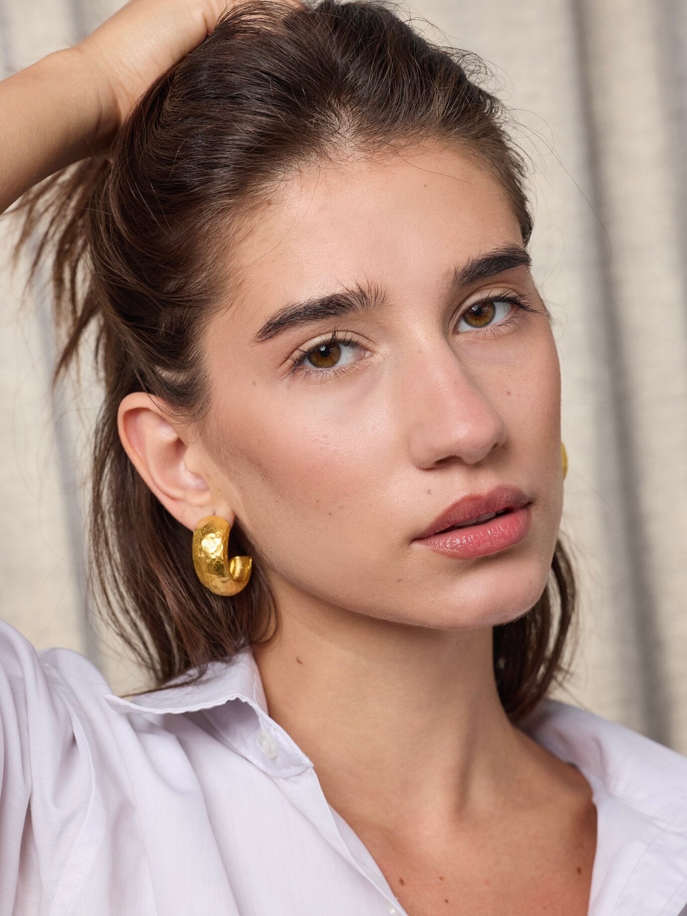 Les Brutes Gold Earrings