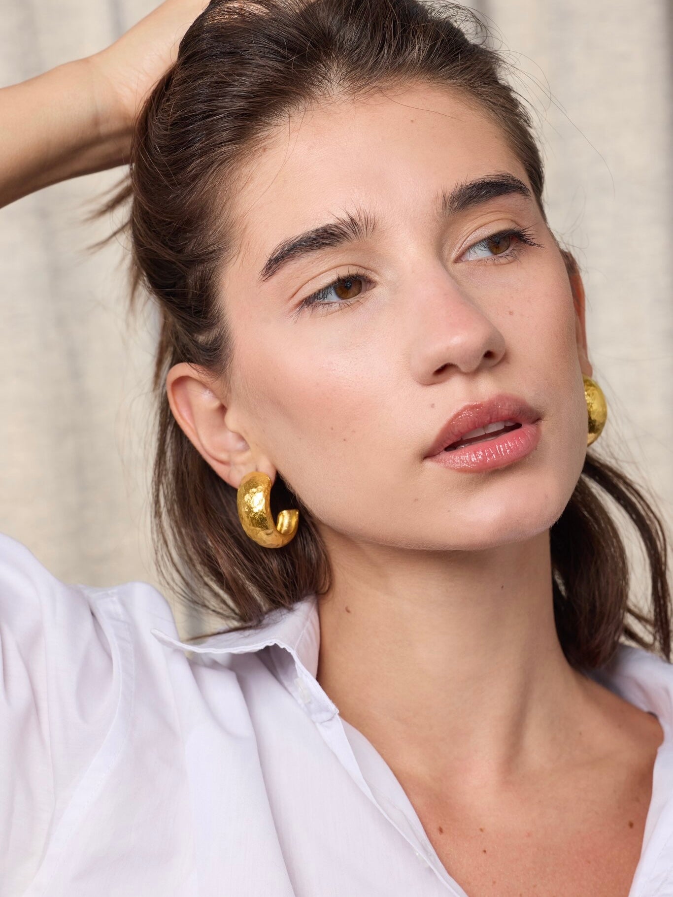 Les Brutes Gold Earrings