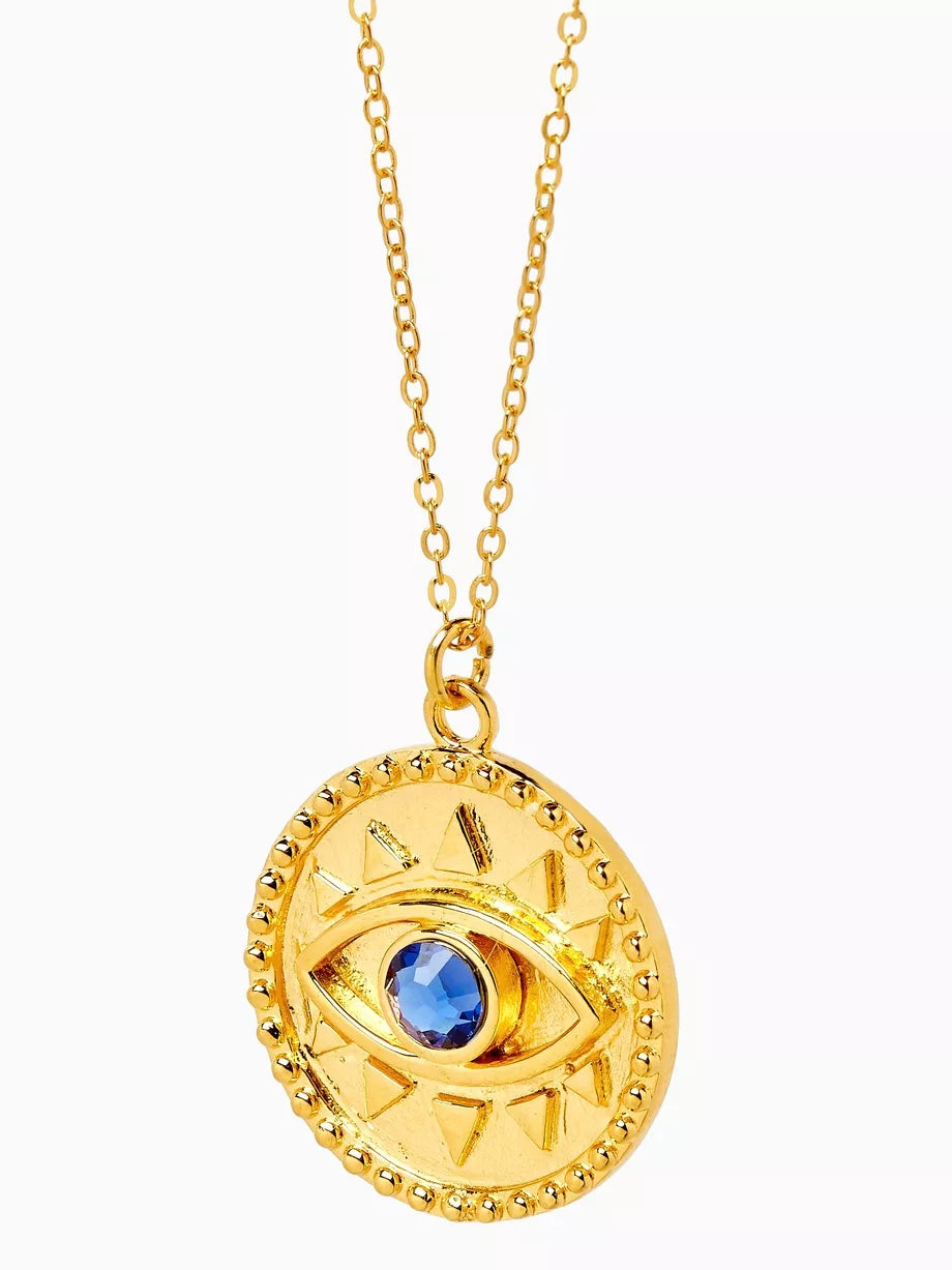 Liv Coin Necklace Blue