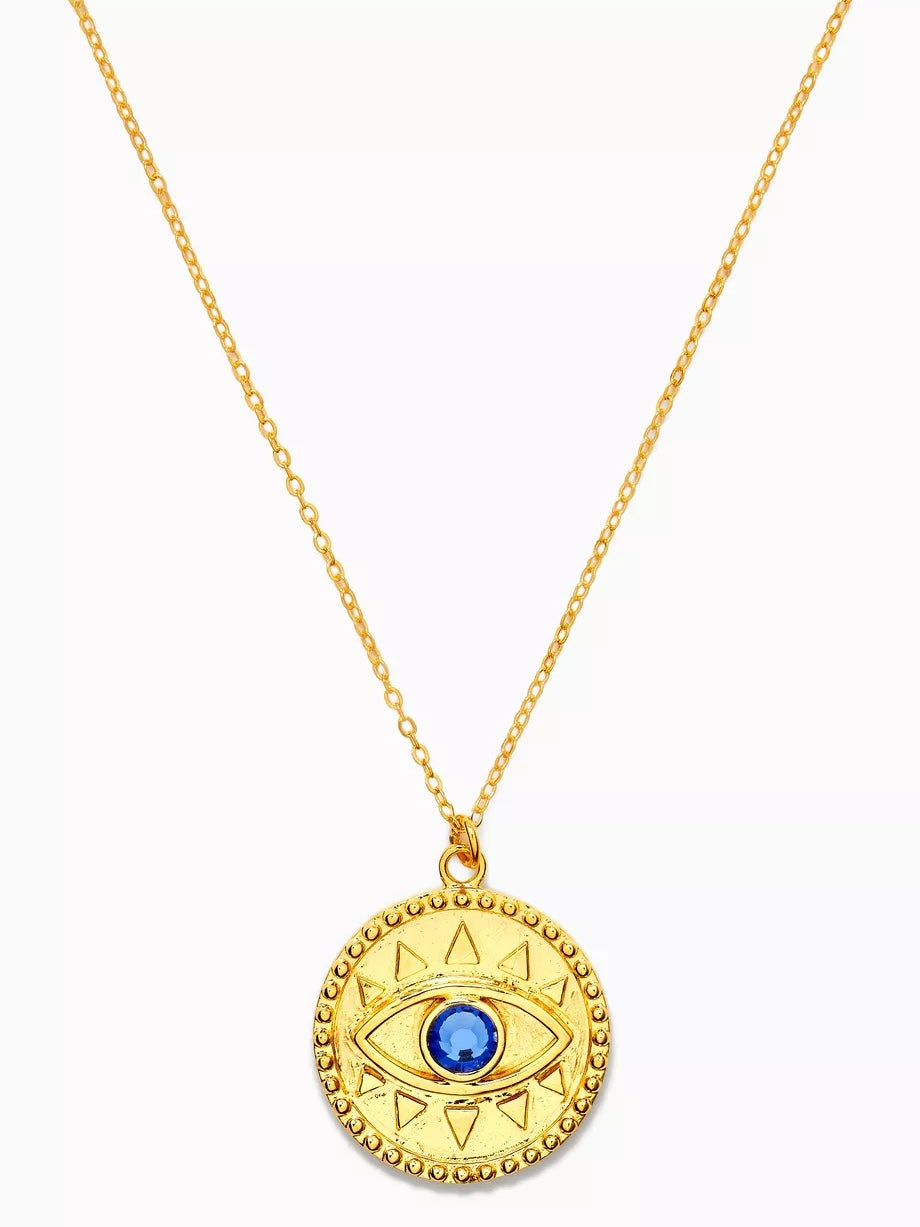 Liv Coin Necklace Blue