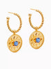 Liv Coin Hoops Blue