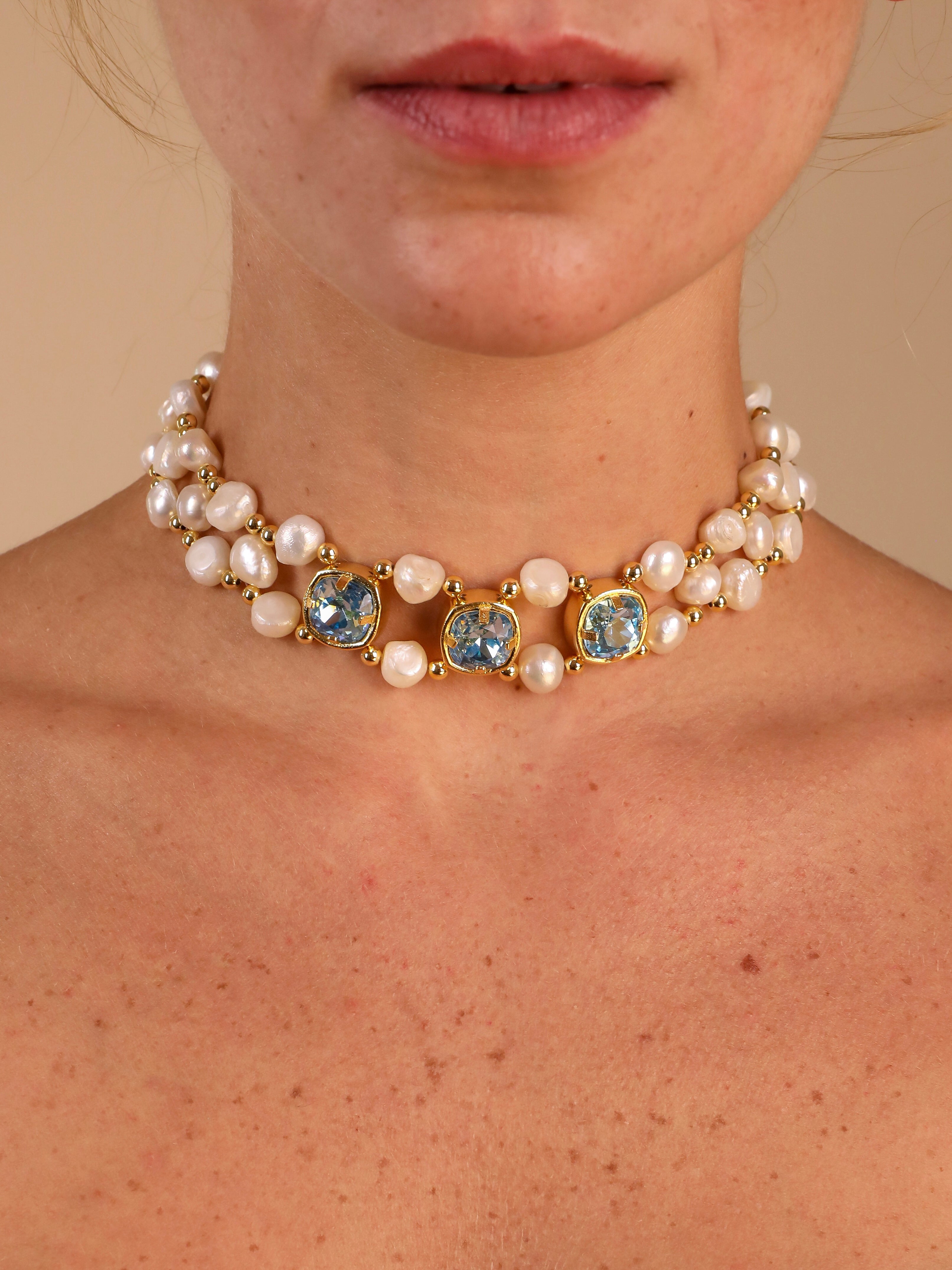 Charlotte Choker Sky Blue