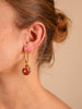 Claude Earrings Coral